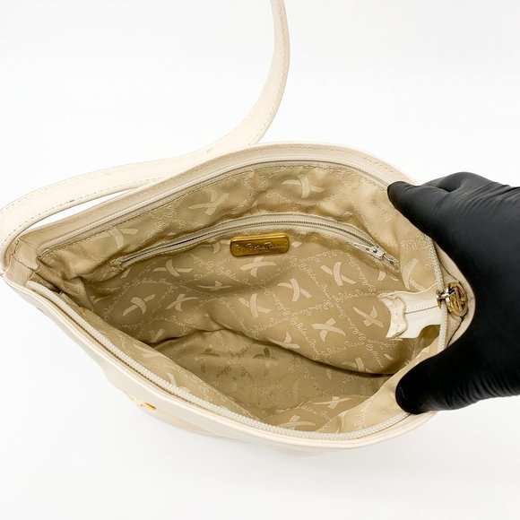 VINTAGE Paloma Picasso Leather Gold 'X' Crossbody - Picture 9 of 9